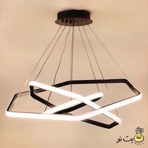 لوستر آویز مدرن شش ضلعی