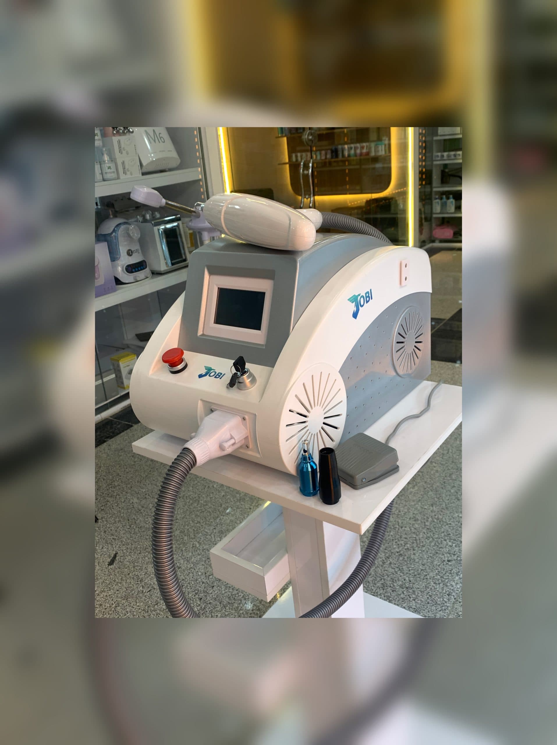 دستگاه لیزر کیوسوئیچ جوبی پاک کننده تاتو Q-Switch j -200 Q Switch Nd Yag Laser jobi Tattoo Removal Machine — تصویر ۴