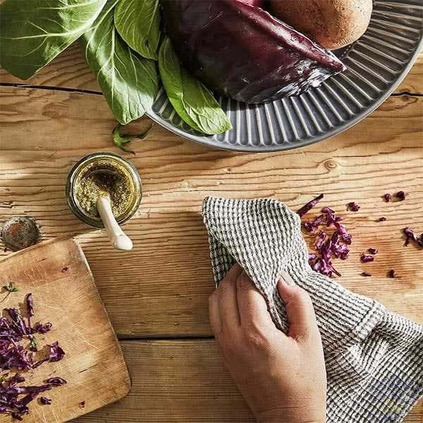 دستمال آشپزخانه ایکیا مدل MARIATHERES ست 2 عددی
