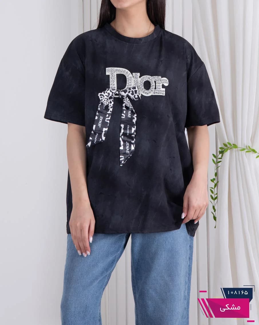 تیشرت وارداتی سنگشور نگینی DIOR — تصویر ۲