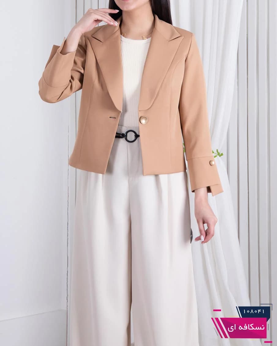 کراپ کت آستین دکمه VALERIE