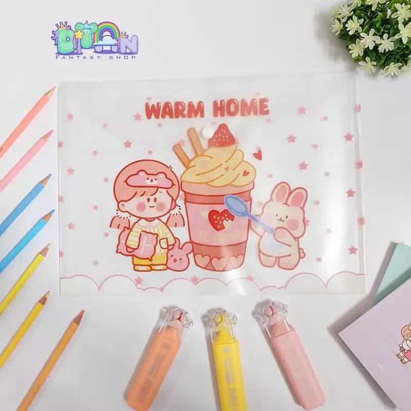 پوشه دکمه دار سری WARM HOME طرح 4