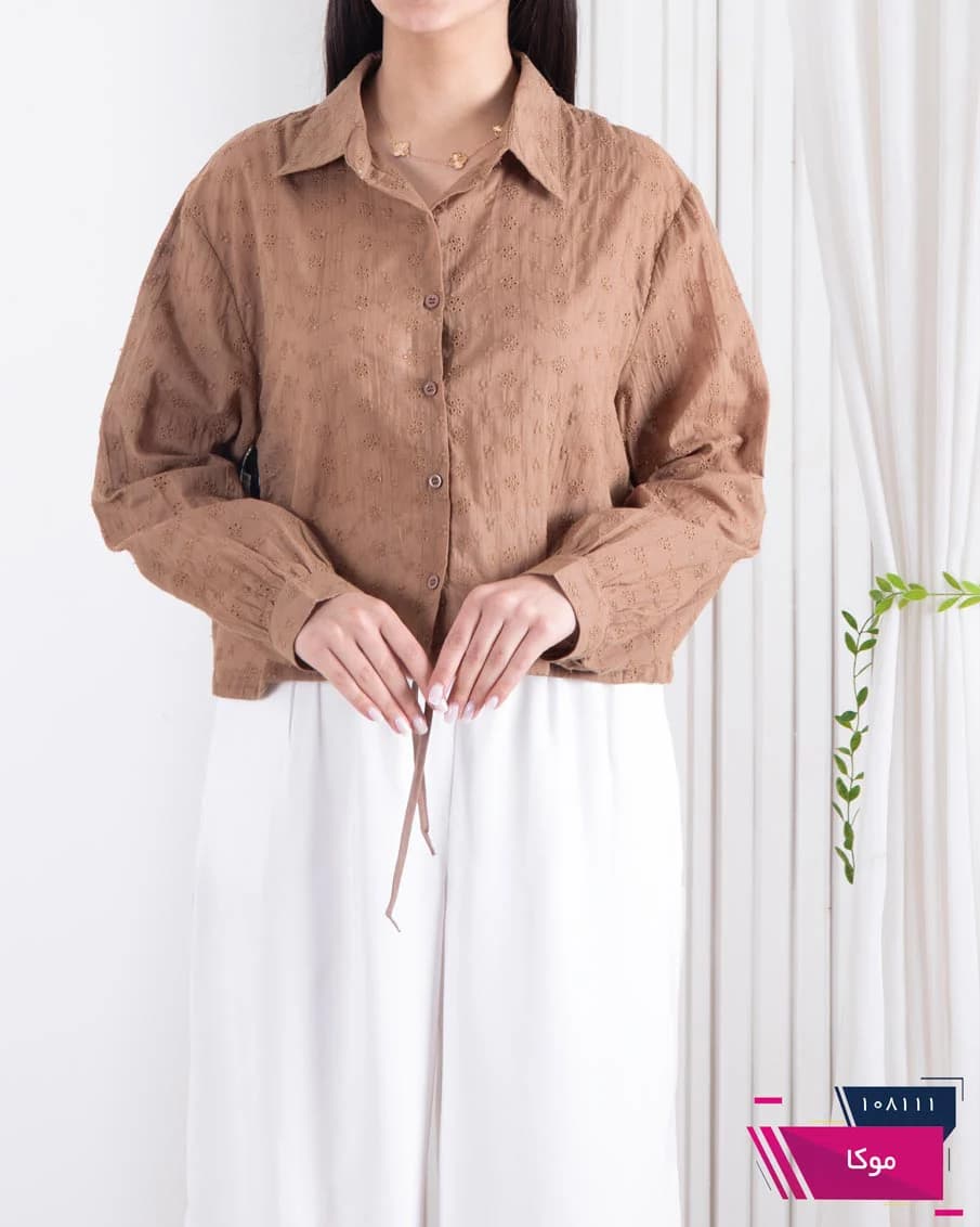 شومیز وارداتی پایین گت خامه دوزی WEIDU — تصویر ۲