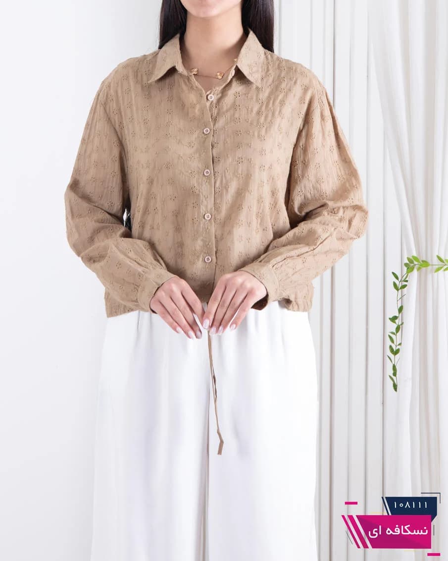 شومیز وارداتی پایین گت خامه دوزی WEIDU — تصویر ۸