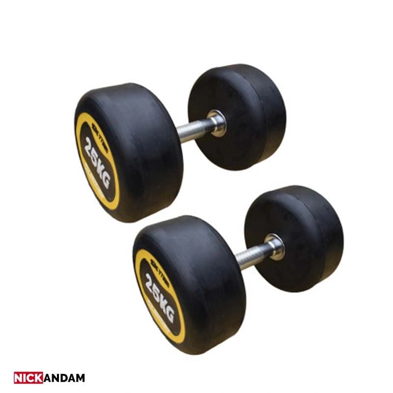 دمبل گرد G10 وزن 25 کیلوگرم بسته 2 عددی