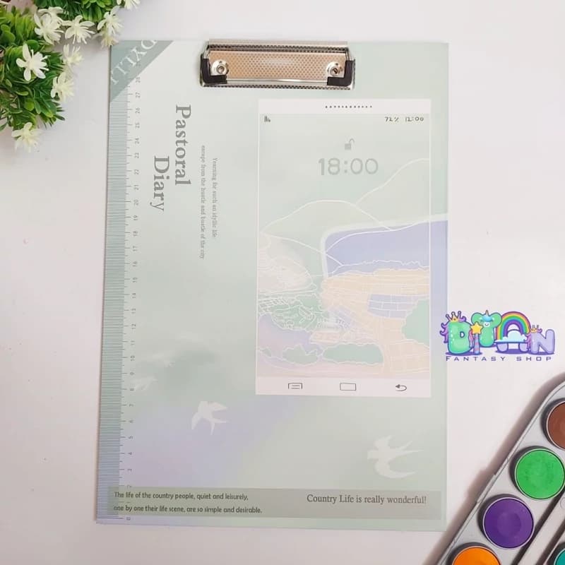 تخته شاسی A4 خط کش دار سری Pastoral Diary طرح 2