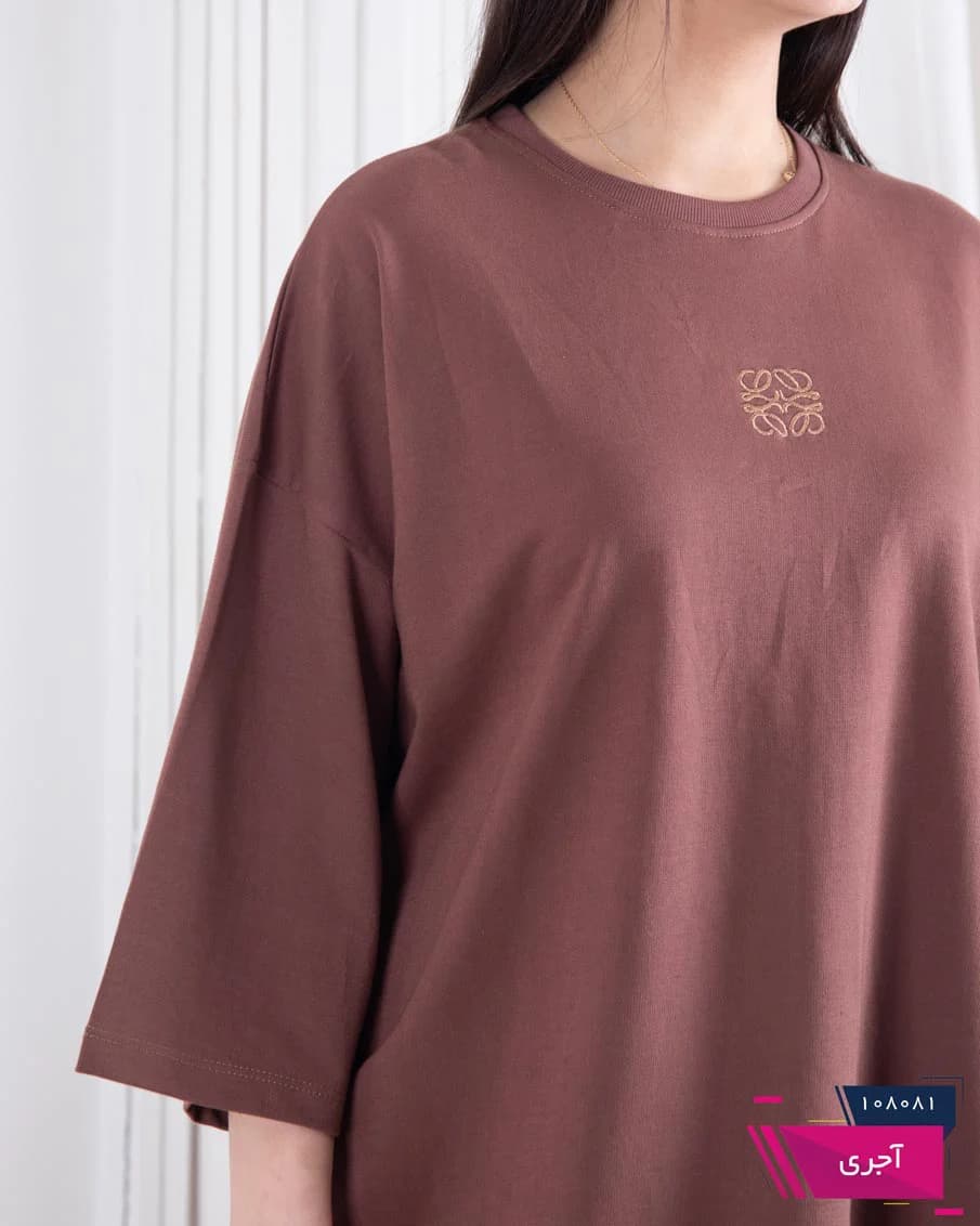 تیشرت دخترونه باکسی گلدوزی LOEWE — تصویر ۴