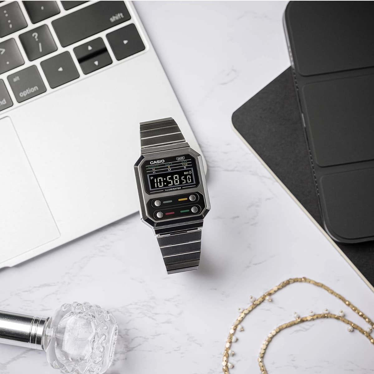 ساعت مچی مردانه زنانه کاسیو CASIO جنرال مدل A100WEGG-1ADF — تصویر ۳