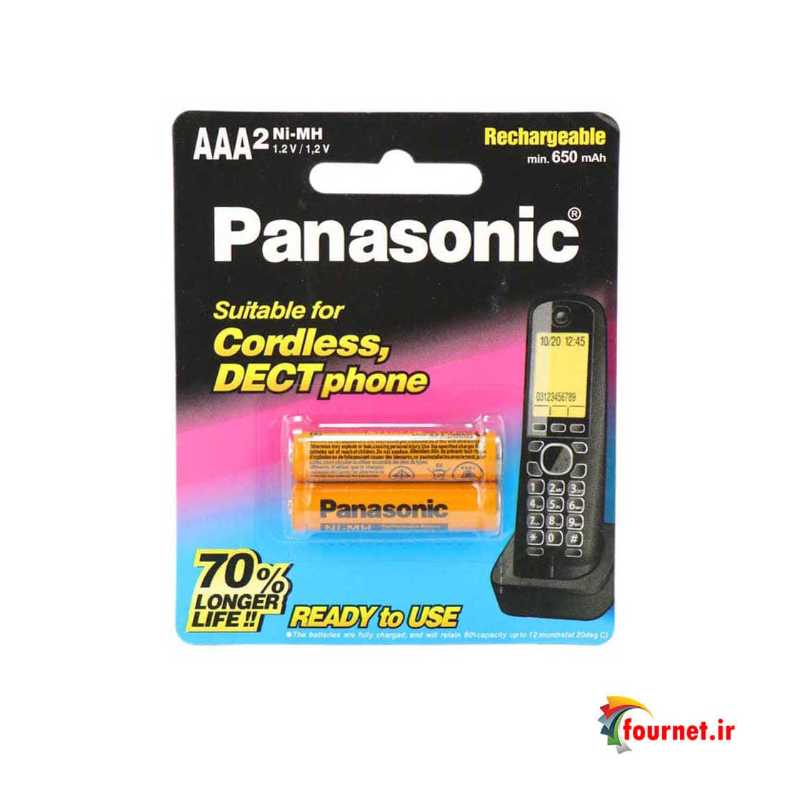 باتری نیم قلمی شارژی Panasonic HHR-4MRT/2BM