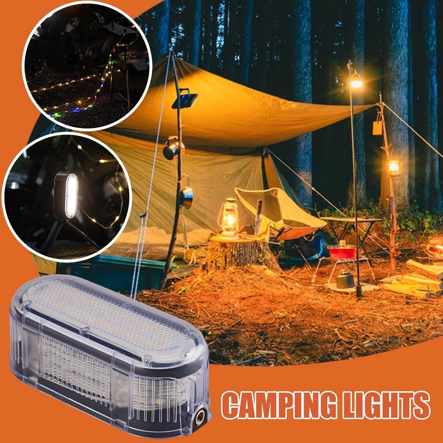 ریسه و چراغ کمپینگ چندمنظوره Multifunctional Camping Light — تصویر ۲
