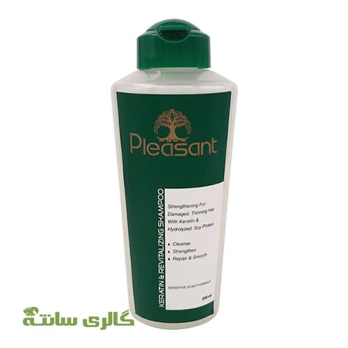 شامپو کراتین وباز سازی کننده مو پلزنت PLEASANT حجم 200 میل — تصویر ۲