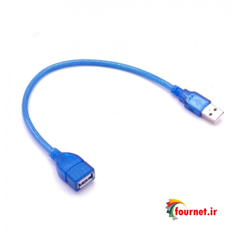 کابل افزایش طول یو اس بی شیلددار 30 سانتیمتر — تصویر ۲