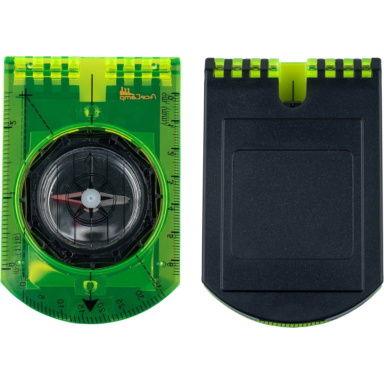 قطب نما آینه دار ایس کمپ Ace Camp Folding Map Compass With Mirror — تصویر ۵