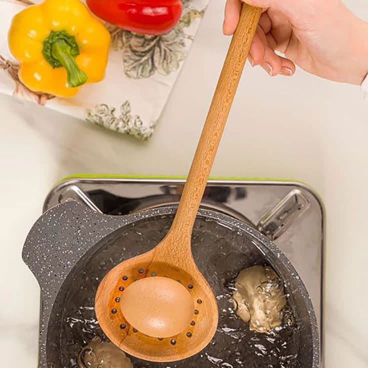 کفگیر و ملاقه چوبی لیمون(42)/2339 — تصویر ۴
