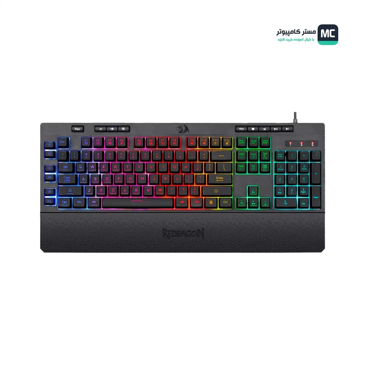 کیبورد گیمینگ ردراگون K512 Shiva RGB Black — تصویر ۴