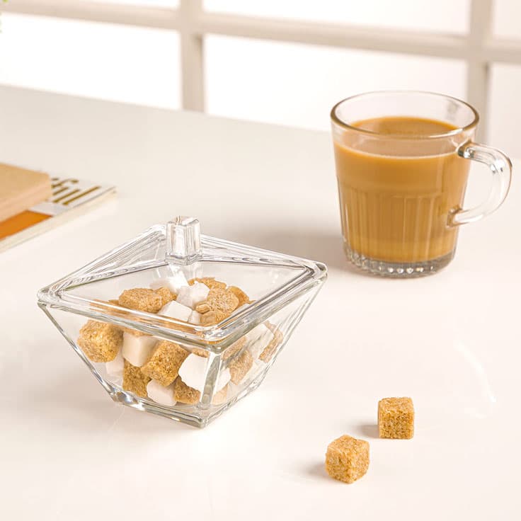 قندان مربع شیشه ای لیمون (24)/233500