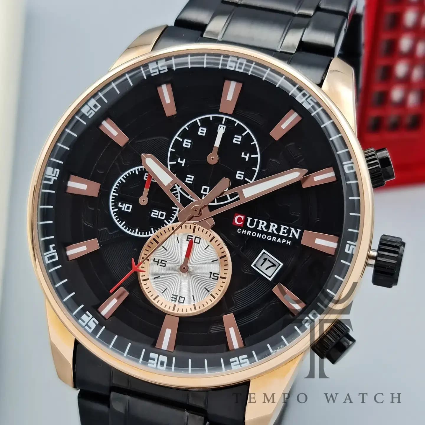 ساعت مچی مردانه کورن CURREN مدل M8362 مشکی — تصویر ۲