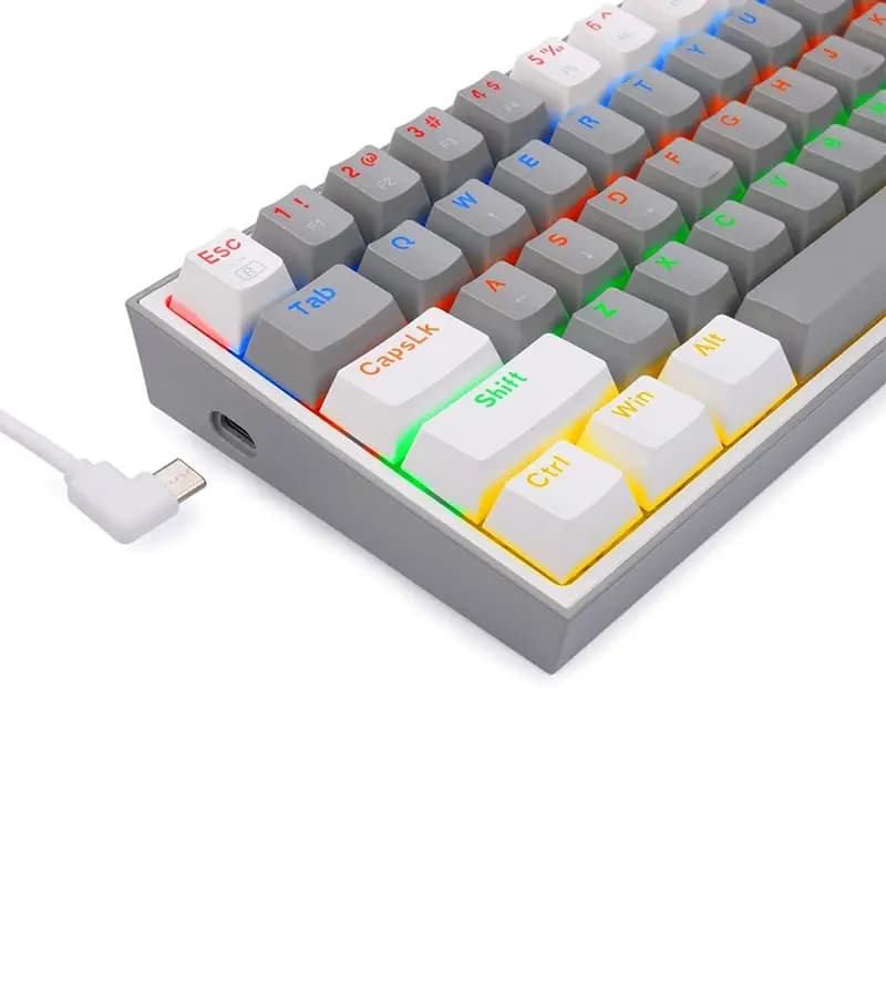 کیبورد مکانیکال گیمینگ ردراگون K617 FIZZ RGB Grey-White — تصویر ۳