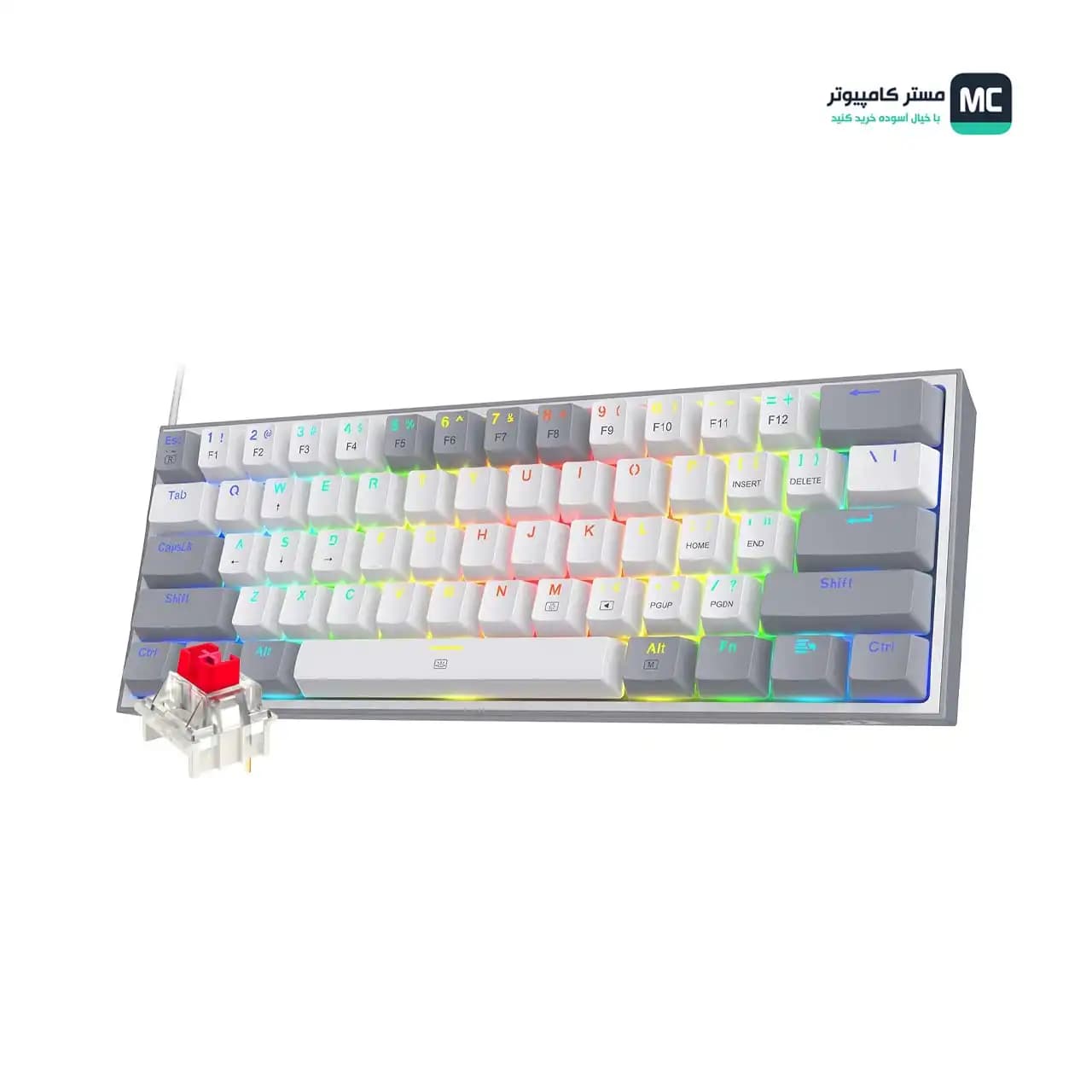 کیبورد مکانیکال گیمینگ ردراگون K617 FIZZ RGB Grey-White — تصویر ۱۰