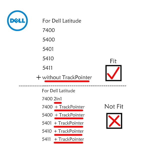 کیبورد لپ تاپ دل DELL Latitude 7400 , 5400 اورجینال — تصویر ۴