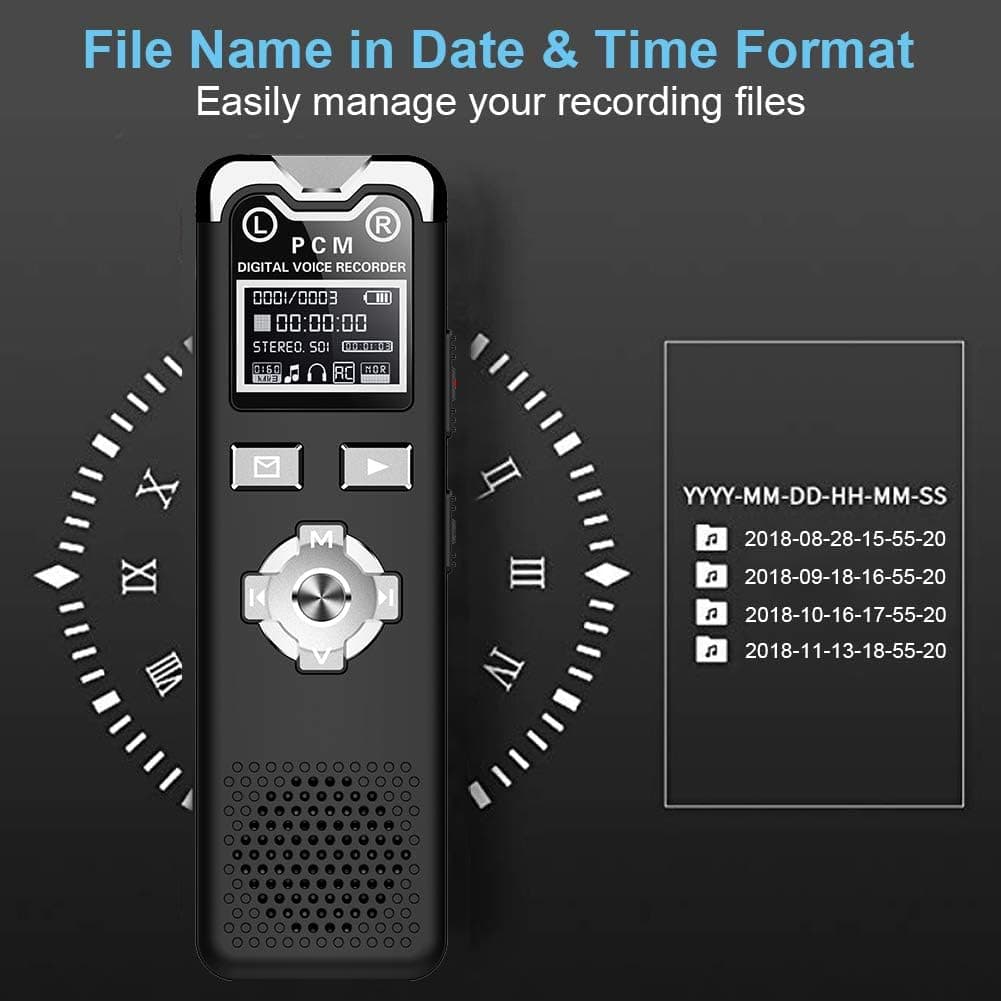 دستگاه ضبط صدای کوچک خبرنگاری حرفه‌ای 16 گیگابایت مدل PS-21vrecorder — تصویر ۲