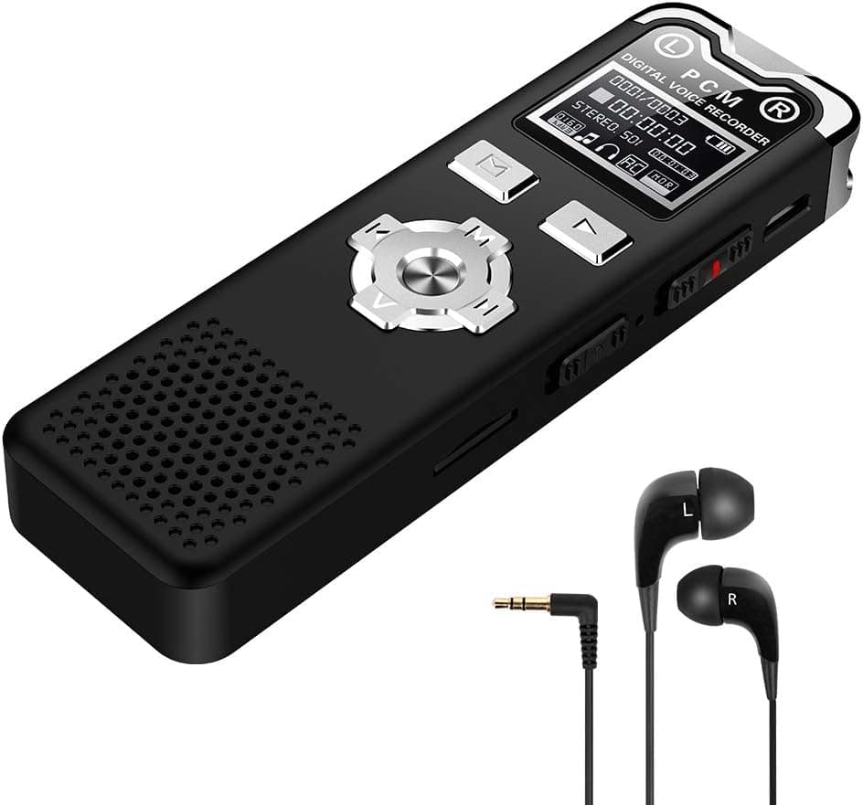 دستگاه ضبط صدای کوچک خبرنگاری حرفه‌ای 16 گیگابایت مدل PS-21vrecorder