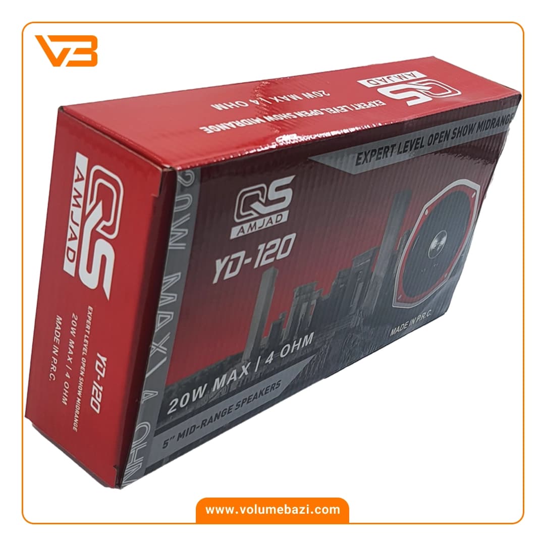 میدرنج 5 اینچ خودرو کیو اس مدل YD-120 (سری جدید) — تصویر ۴