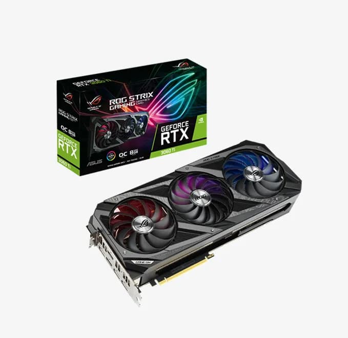 کارت گرافیک ASUS RTX 3060Ti ROG ( درحد نو )