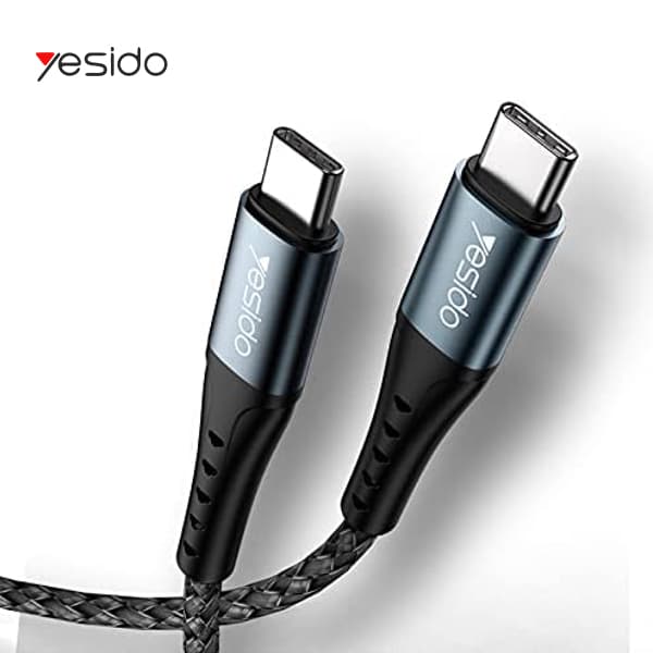 کابل فست شارژ TYPE-C به TYPE-C یس ای دو مدل YESIDO CA96C-C 60W 1.2m — تصویر ۲