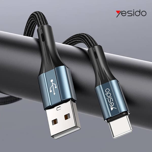 کابل شارژ فست USB به TYPE-C یس ای دو مدل YESIDO CA93 TYPE-C cable 2.4A 1.2m — تصویر ۲