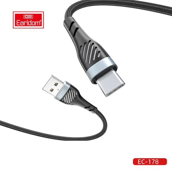 کابل شارژ USB به TYPE-C ارلدام مدل Earldom EC-178C TYPE-C cable 2.4A 1.0m — تصویر ۴