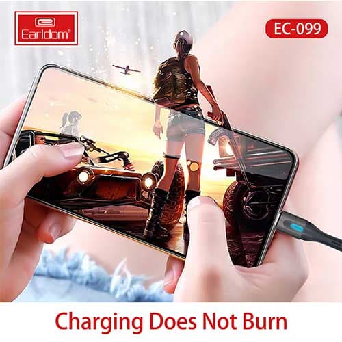 کابل شارژ USB به لایتنینگ ارلدام مدل Earldom EC-099i Lightning cable 2.4A 1.0m — تصویر ۳