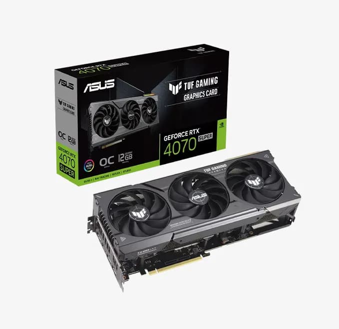 کارت گرافیک ASUS RTX 4070 Super TUF (درحد نو – 2 سال گارانتی حامی)