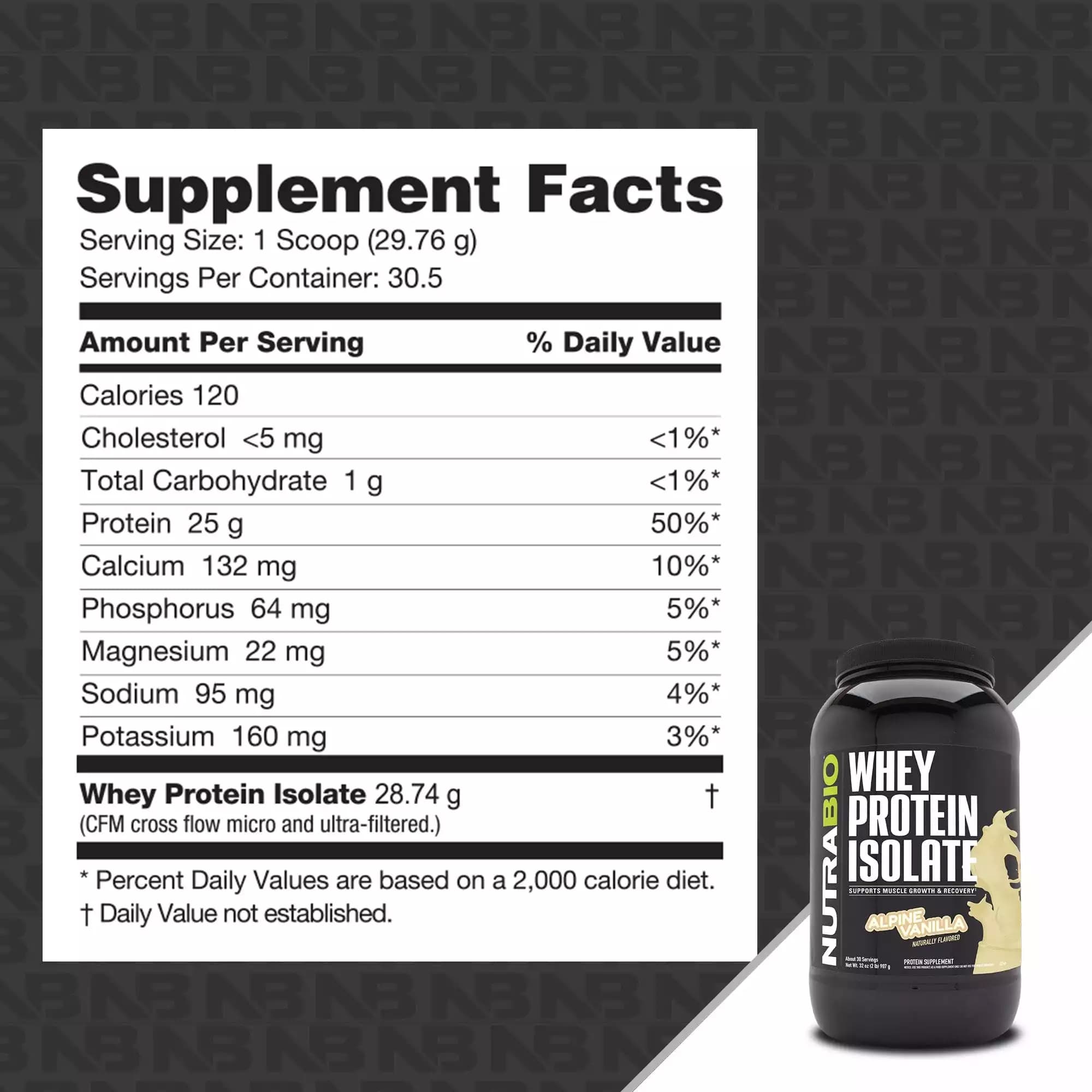 پروتئین وی ایزوله نوترابایو | NUTRABIO ISOLATE WHEY PROTEIN — تصویر ۲