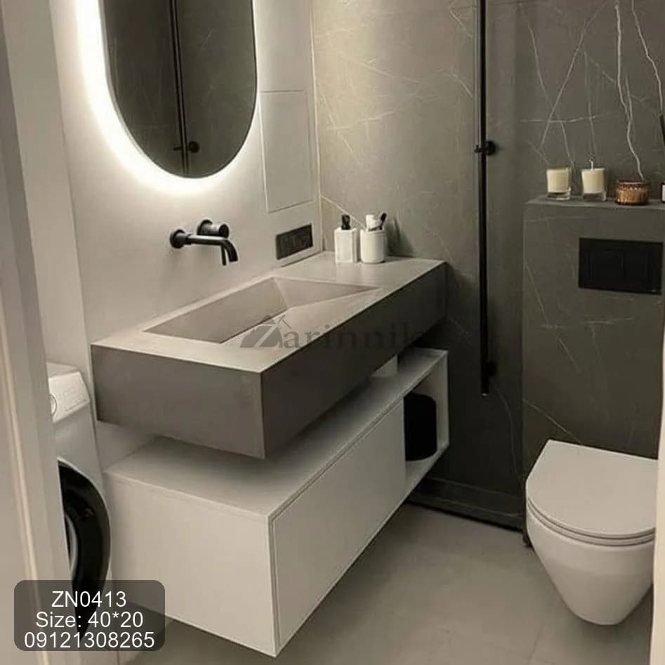 روشویی سرامیکی کابینتی کد ZN0413