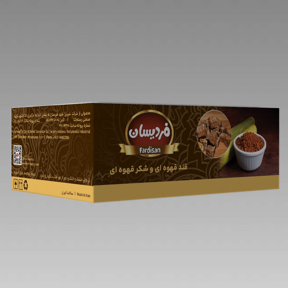 شکر قهوه ای فردیسان 300 گرم زیپ کیپ – 12 عددی کارتن متوسط