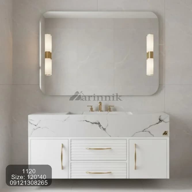 روشویی سرامیکی با کابین زرین نیک کد ZN1120