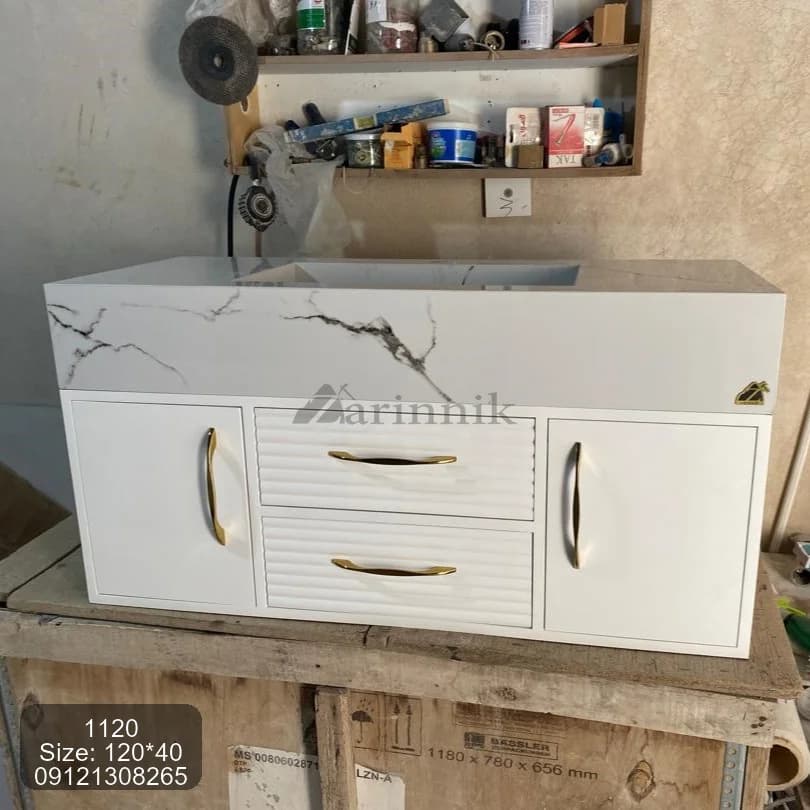 روشویی سرامیکی با کابین زرین نیک کد ZN1120 — تصویر ۲