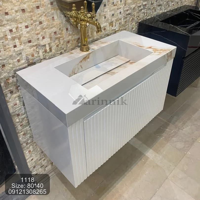 روشویی سرامیکی با کابین زرین نیک کد ZN1118 — تصویر ۲