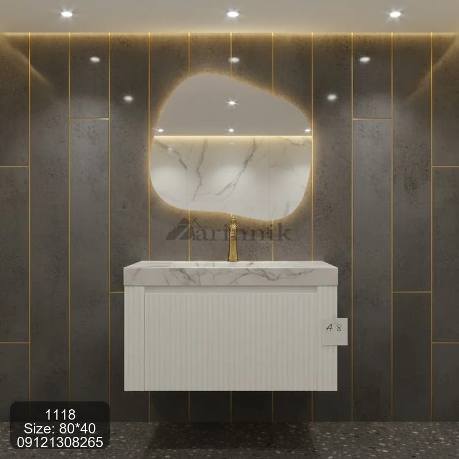 روشویی سرامیکی با کابین زرین نیک کد ZN1118