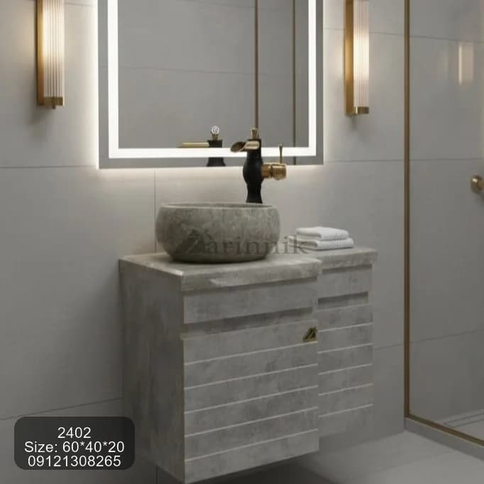 روشویی کابینتی سفارشی زرین نیک کد ZN2402