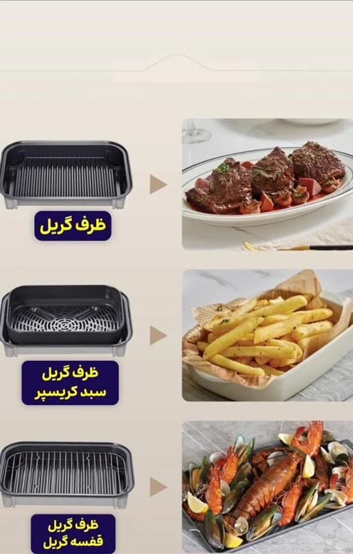 گریل مستر عرشیا مدل GM498-3305گارانتی 18ماهه الما الکترونیک+7روز ضمانت سلامت فیزیکی+ضمانت اصالت کالا, — تصویر ۷