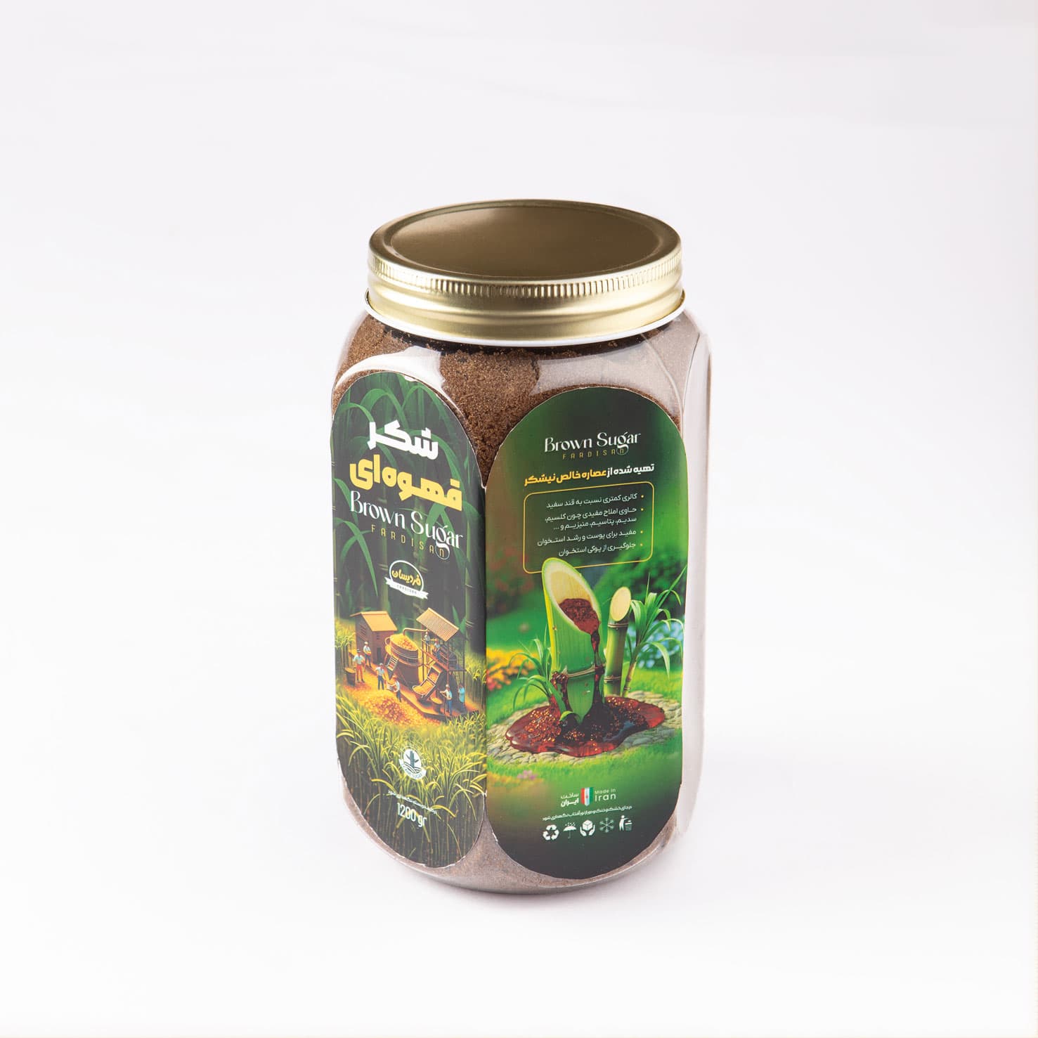 شکر قهوه ای فردیسان 1200 گرم – 6 عددی کارتن بزرگ — تصویر ۳