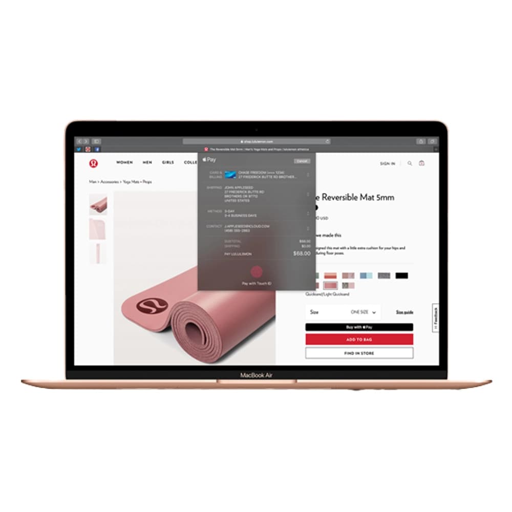 لپ تاپ اپل رز گلد APPLE MacBook Air 2018| i5 | 8G | 128G | INTEL UHD | 13.3”2k (استوک) — تصویر ۴