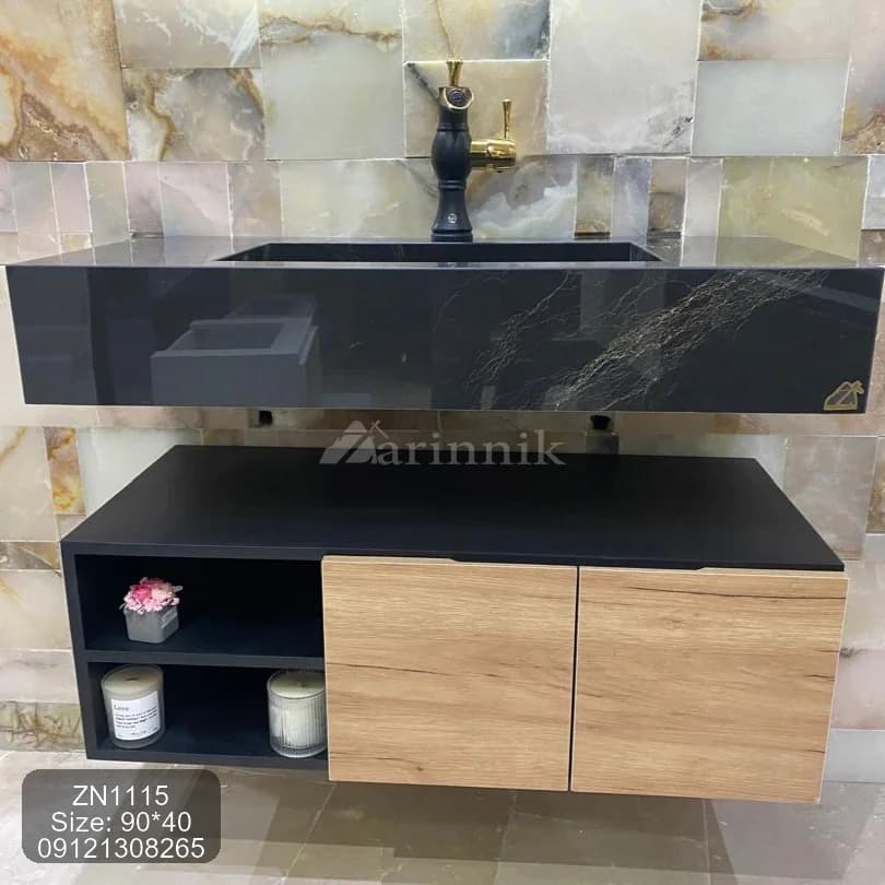 روشویی سرامیکی با کابین کد ZN1115 — تصویر ۴
