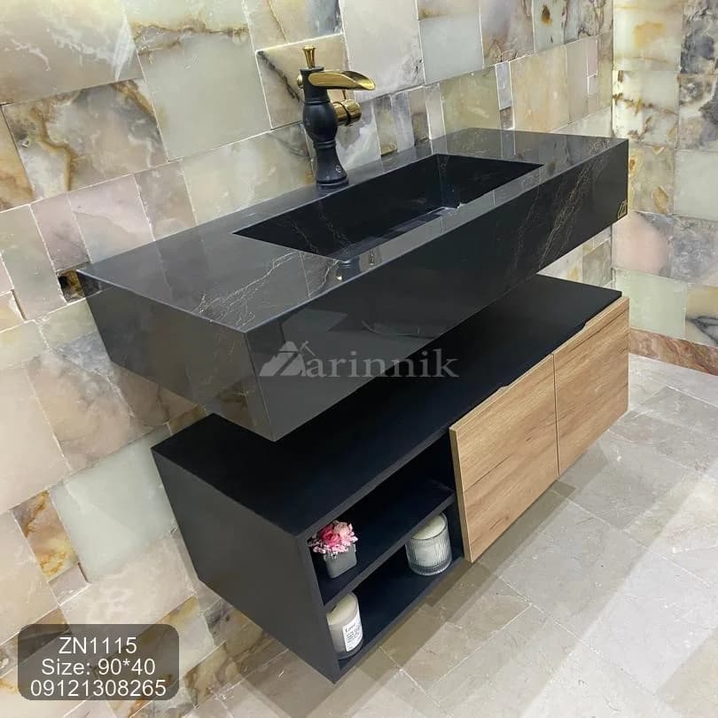 روشویی سرامیکی با کابین کد ZN1115 — تصویر ۳