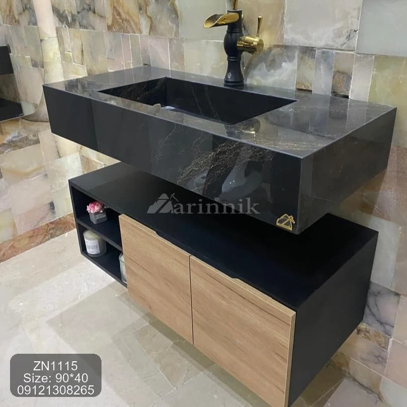 روشویی سرامیکی با کابین کد ZN1115 — تصویر ۲