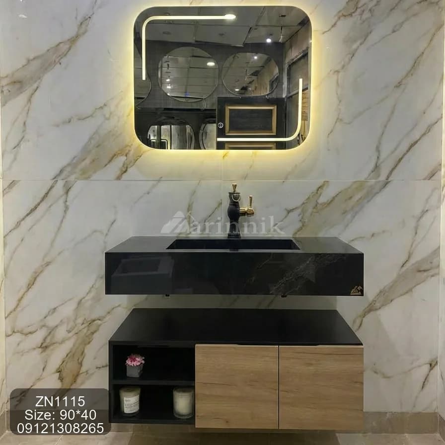 روشویی سرامیکی با کابین کد ZN1115
