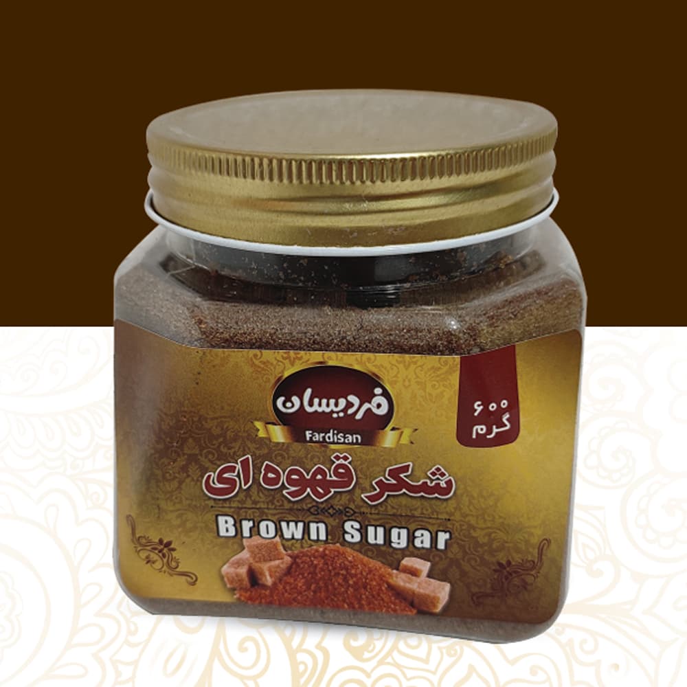 شکر قهوه ای فردیسان 600 گرم – 6 عددی کارتن استند — تصویر ۵