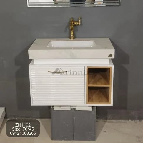 روشویی مدرن سرامیکی با کابین کد ZN1102 — تصویر ۲
